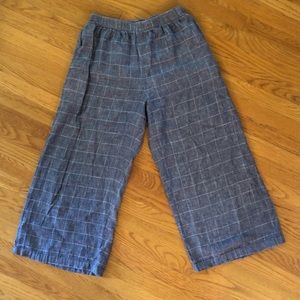 Me & Arrow linen wide leg pants, size L